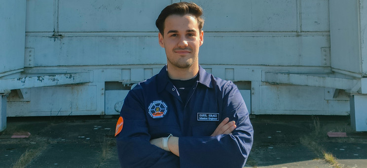 Karol Kołacz, student lotnictwa i kosmonautyki w analogowej misji kosmicznej M3.25 Terminus