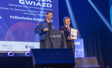 Od lewej dr inż. S. Uznański Wiśniewski, prof. P. Koszelnik