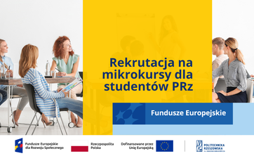 Rekrutacja uzupełniająca na mikrokursy dla studentów PRz - grafika promująca rekrutację