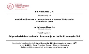 Seminarium dr Łukasz Nazarko