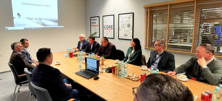 Przedstawiciele Politechniki Rzeszowskiej i Collins Aerospace