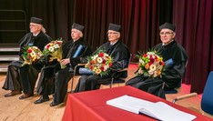 Od lewej: prof. M. Szczerek, prof. K. Lejda, prof. Z. Hendzel, prof. A. Tomczyk, fot. T. Kudasik