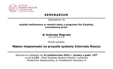 Seminarium dr Andrzej Magruk