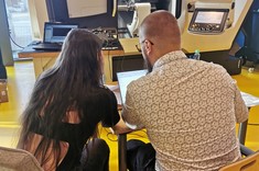 Pani inż. Anita Pucyło oraz Pan inż. J Ciurko (studenci WBMiL)