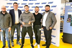 Od lewej:M. Zemanek, prof.PRz W. Habrat, W. Szwed, M.Karkus, R. Zieliński